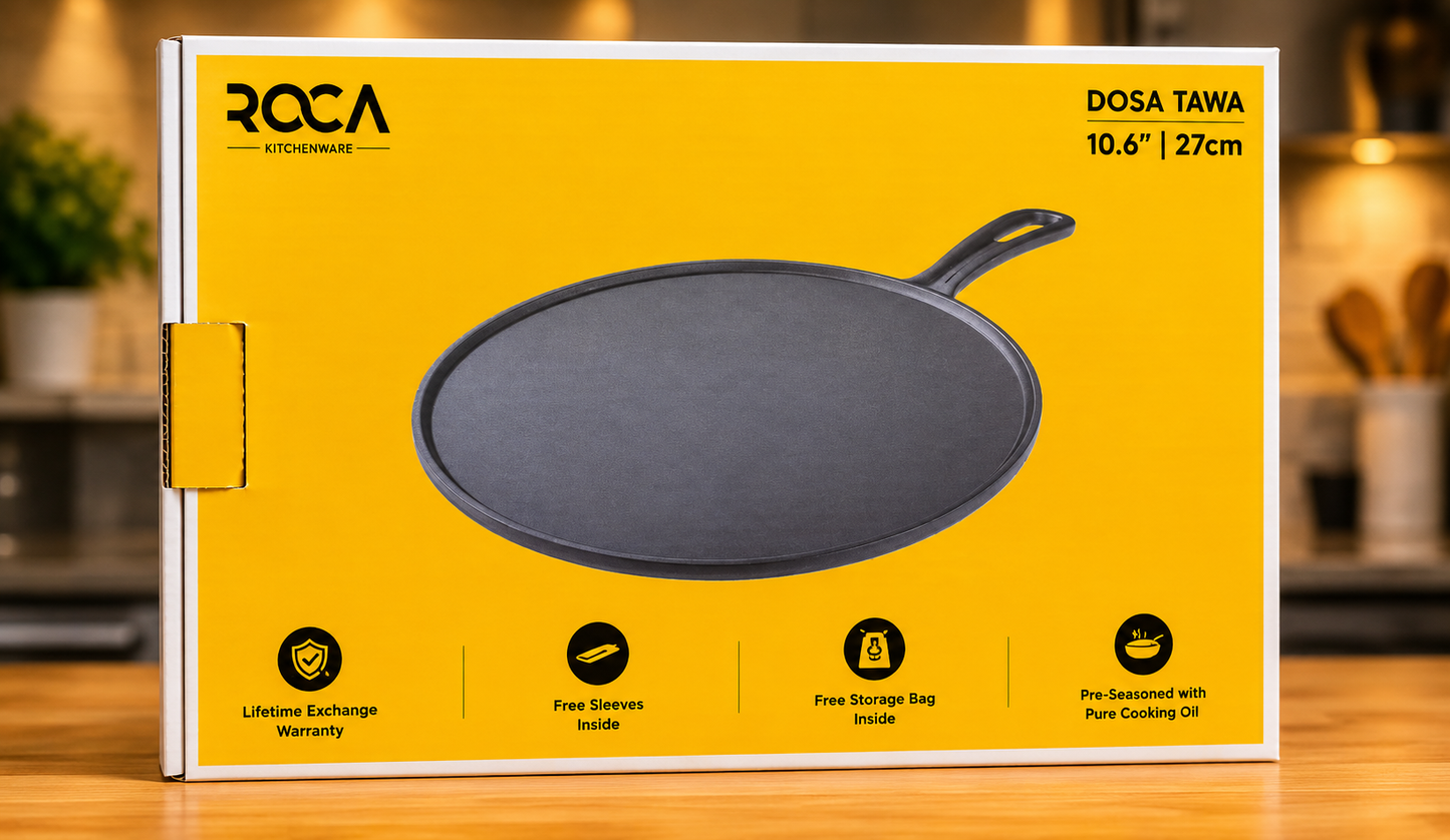 ROCA Cast Iron Dosa Tawa | 10.6" | 27cm