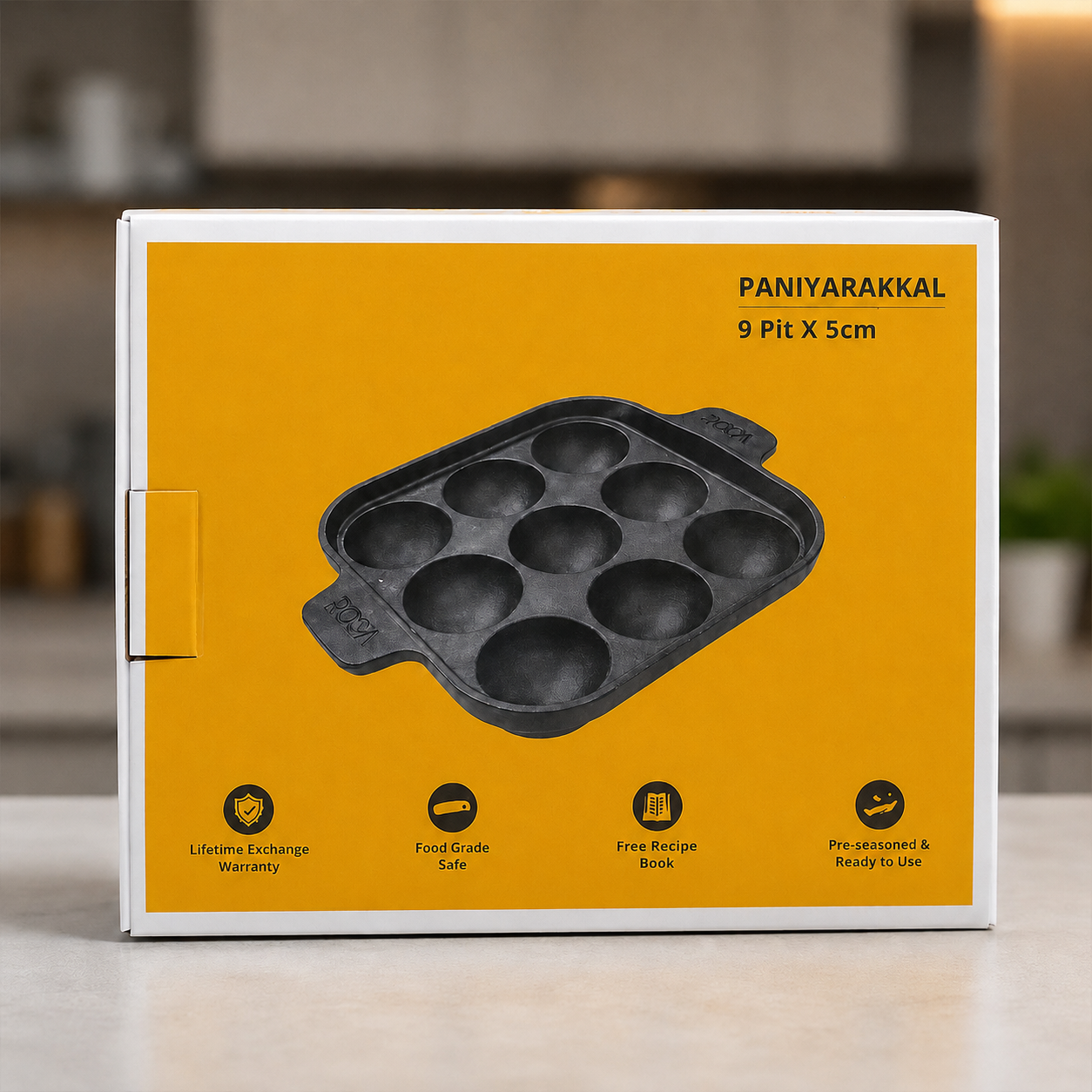 ROCA Cast Iron Paniyarakkal | 9 Pit x 5cm