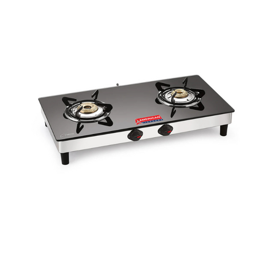 American Standard Black Glass 2 Burner – LPG Stove