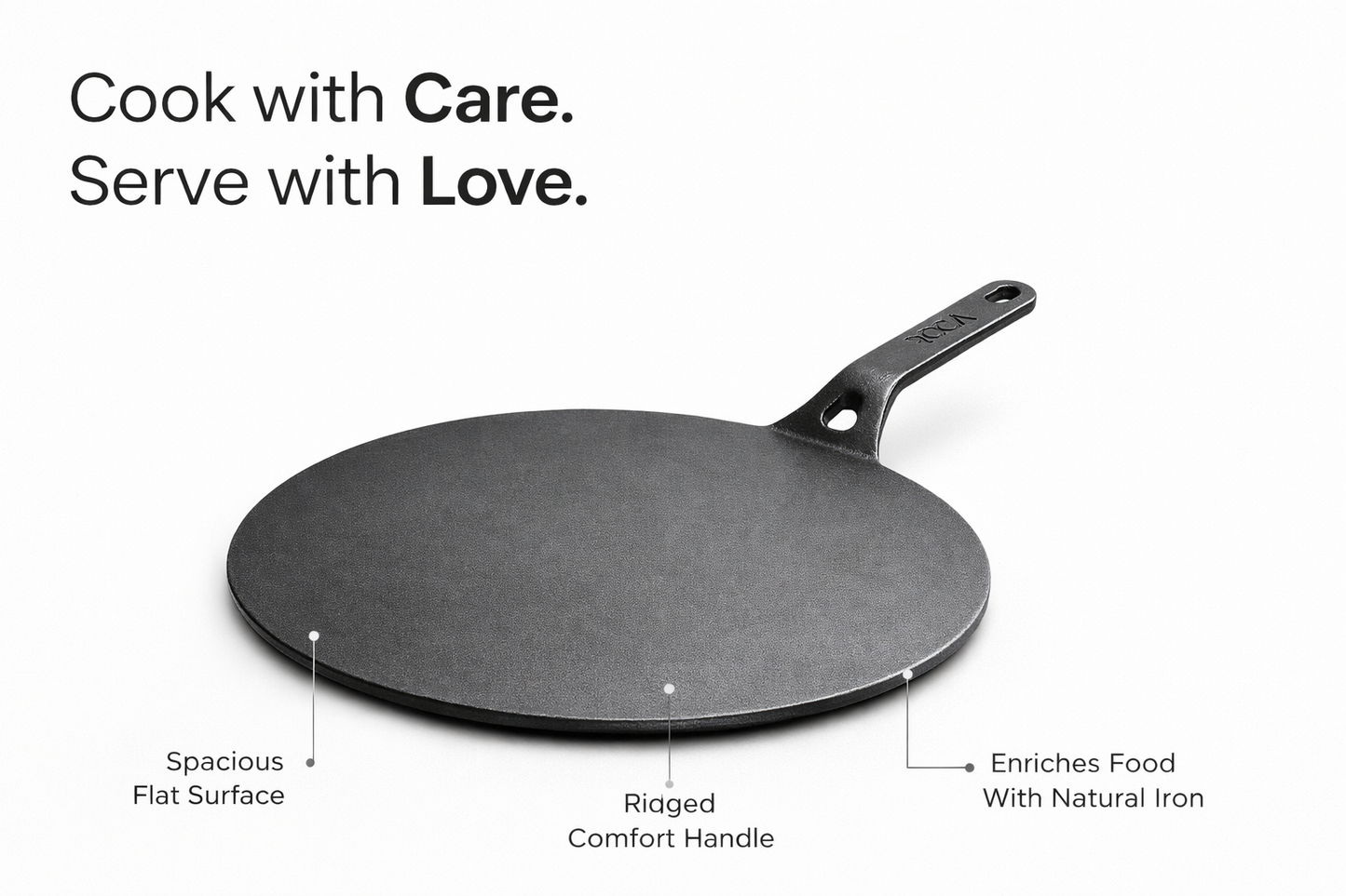 ROCA Cast Iron Flat Multi Tawa | 11.8" | 30cm