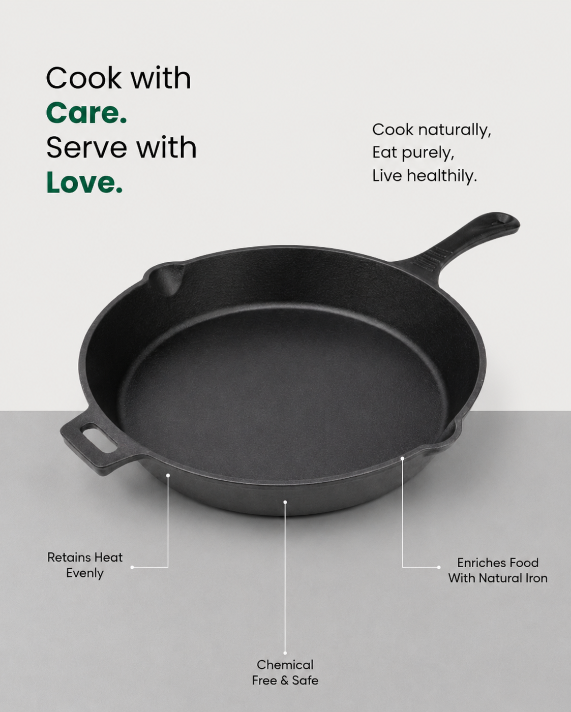 ROCA Cast Iron Skillet 10" | 25cm