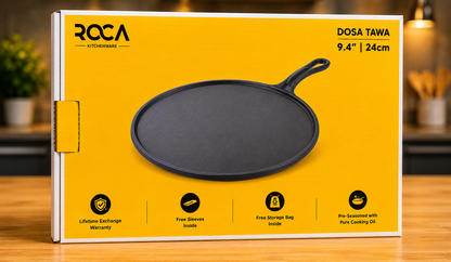 ROCA Cast Iron Dosa Tawa | 9.4" | 24cm
