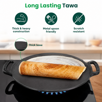 ROCA Cast Iron Dosa Tawa Triton | 12" | 30cm