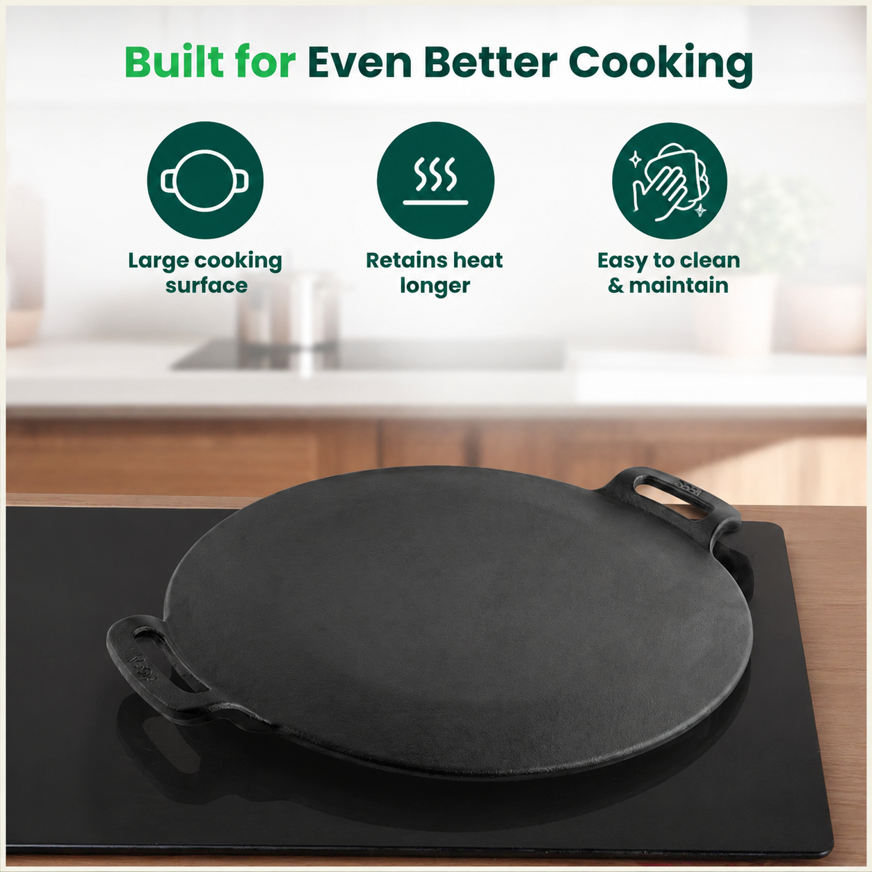 ROCA Cast Iron Dosa Tawa Triton | 12" | 30cm