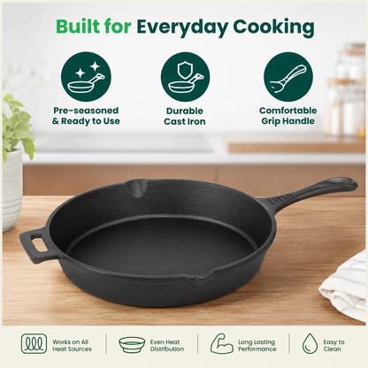 ROCA Cast Iron Skillet 10" | 25cm