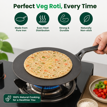 ROCA Cast Iron Flat Multi Tawa | 11.8" | 30cm