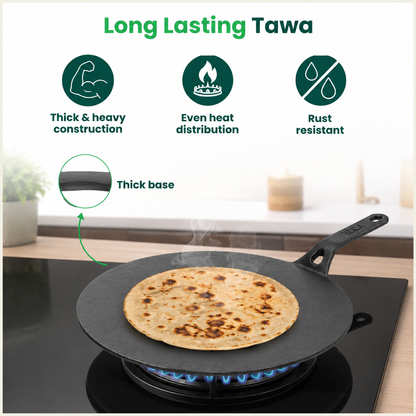ROCA Cast Iron Flat Multi Tawa | 11.8" | 30cm