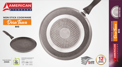 American Standard Big Dosa Tawa – Non-Stick Cookware with Induction Base (3mm)