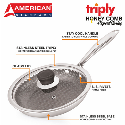 American honey comb fry pan