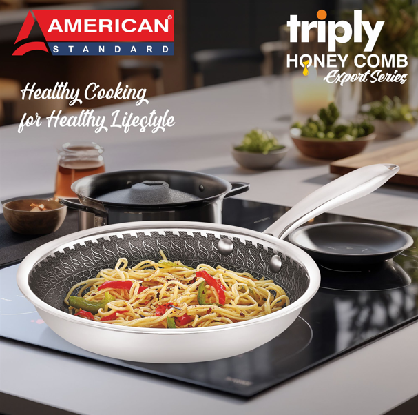 American honey comb fry pan
