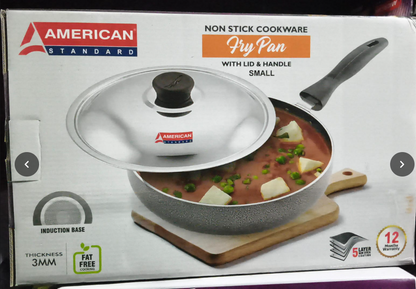 American Standard Non-Stick Fry Pan (Small) – With Lid & Handle