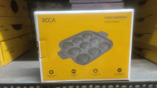 ROCA Cast Iron Paniyarakkal | 9 Pit x 5cm